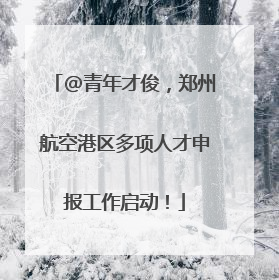 @青年才俊，郑州航空港区多项人才申报工作启动！